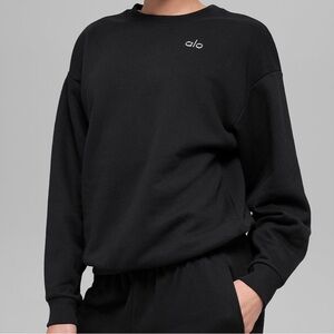 NWT!!! ALO Unisex Accolade Black Crewneck Pullover-Size XL